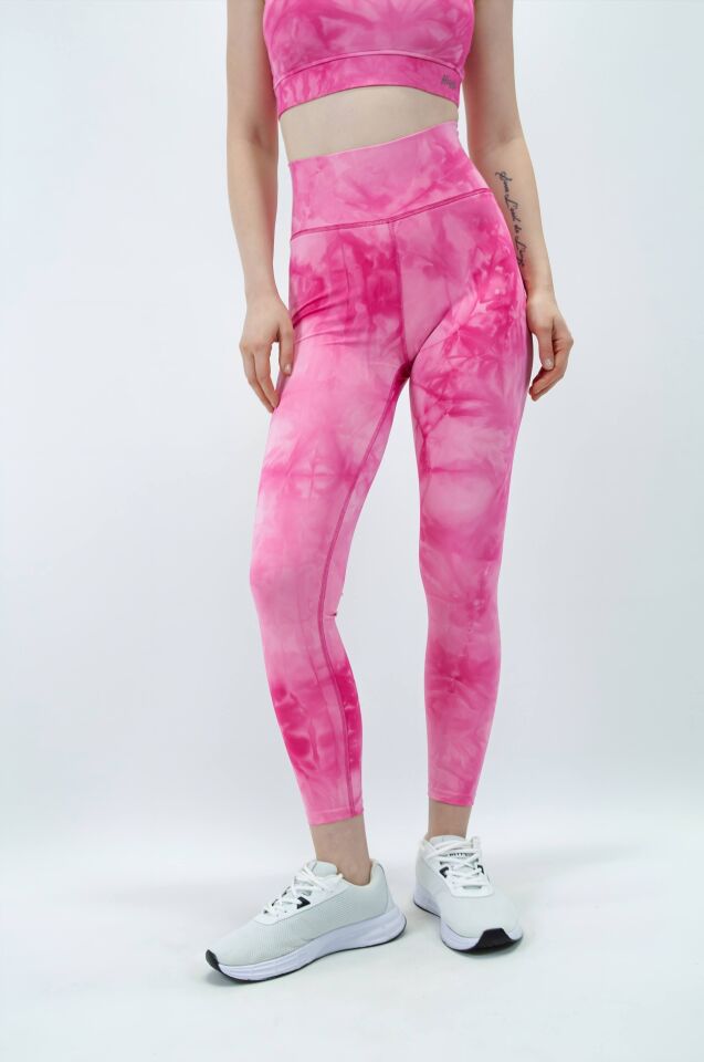 Karanfil Gül Pembe Batik Tayt  I Heyy's Activewear