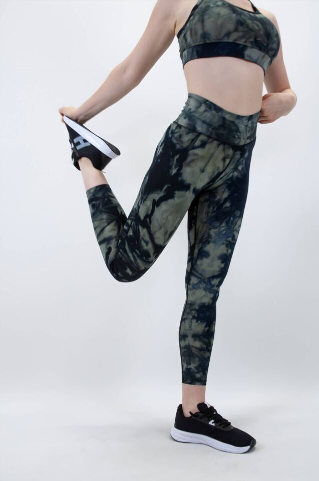 Siyah Petrol Batik Tayt  I Heyy's Activewear