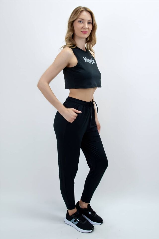Kadın Polyamid Siyah Renk Eşofman I Heyy's Activewear