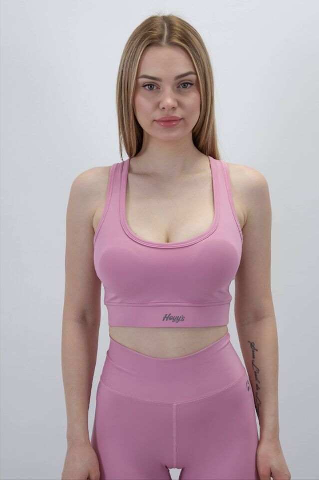 Sporcu Sütyeni Pembe Bra (Göğüs Pedli) I Heyy's Activewear