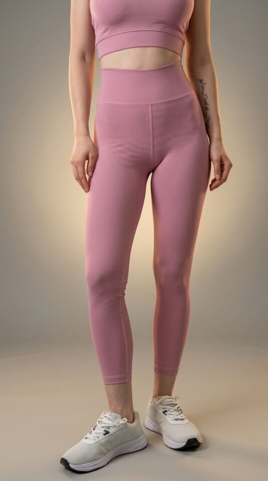 Kemer Arkası Cep Detaylı Pembe Tayt (Lok Dikiş Detaylı) I Heyy's Activewear