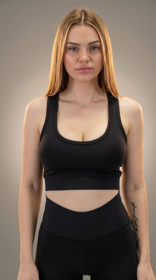 Sporcu Sütyeni Siyah Bra (Göğüs Pedli) I Heyy's Activewear