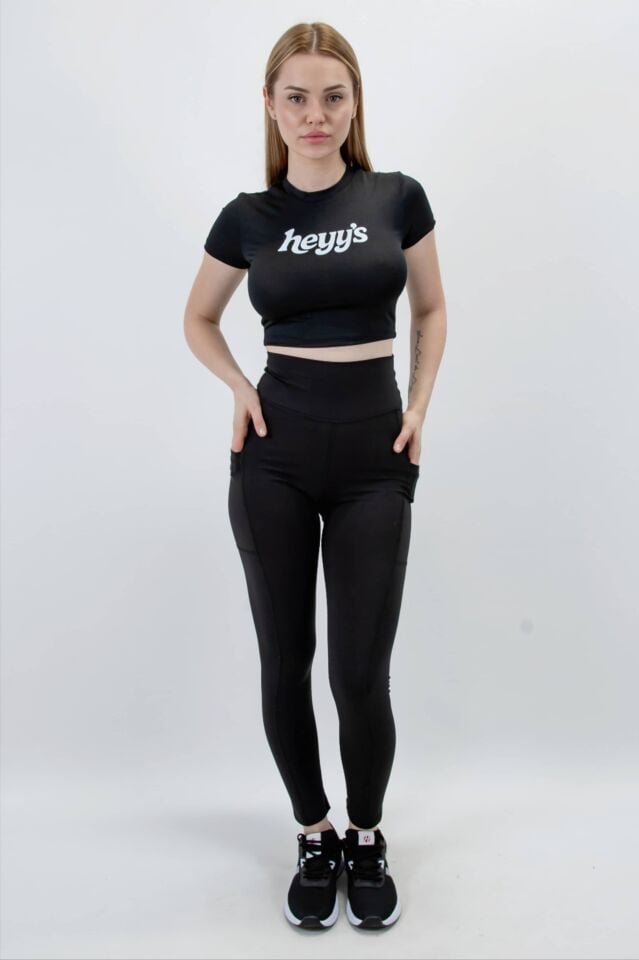 Kadın Siyah Renk Tayt I Heyy's Activewear